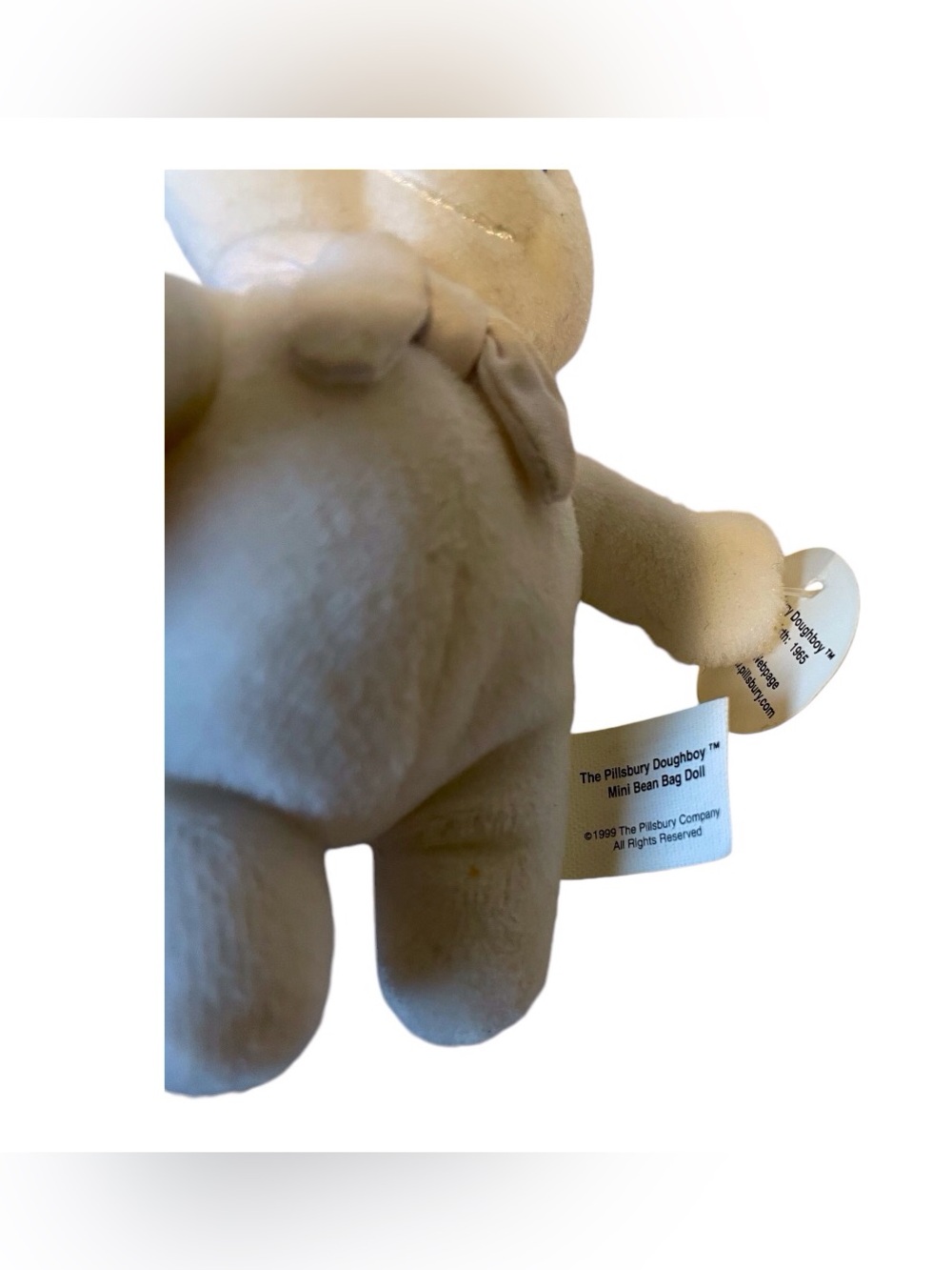 1999 Hand Made The PillsburyDoughboy Mini Bean Bag Doll, 6 in. (B1). - Picture 5 of 5